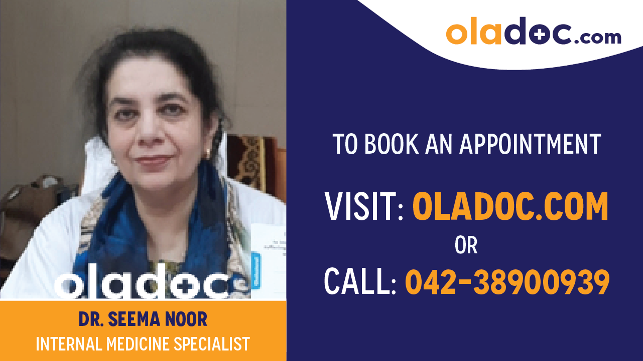 Book appointment with Dr.Seema Noor-best Internal Medicine Specialist in Peshawar